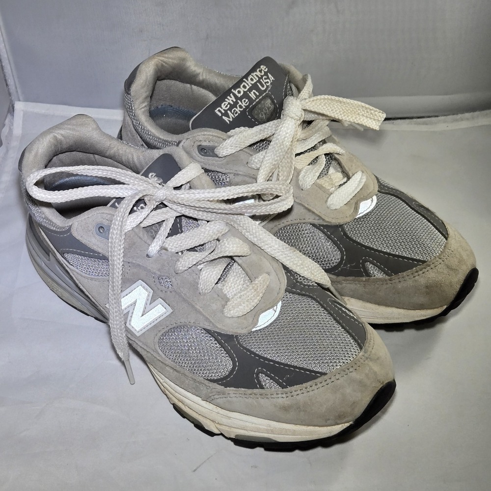 New Balance 993 Made in USA Castlerock Gray Suede Shoes Women's 9.5 D WR993GL